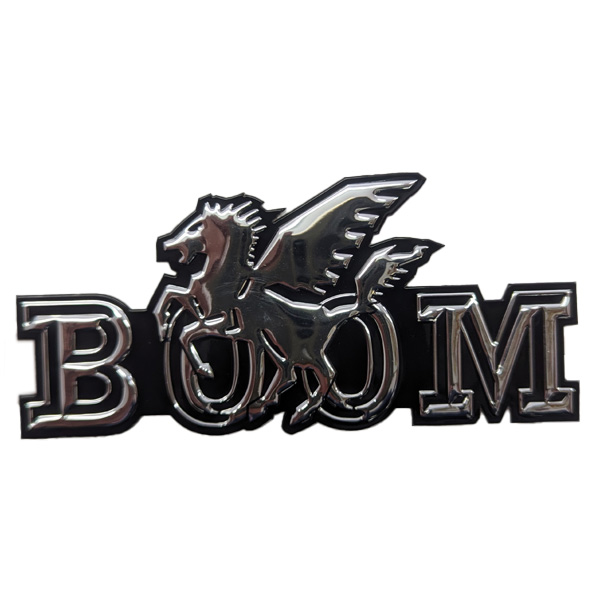 Relief BOOM logo self-adhesive
