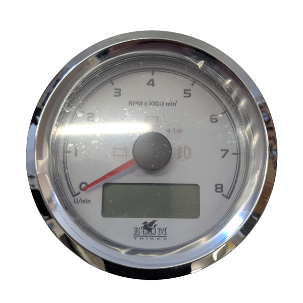 Drehzahlmesser D80 mm BOOM weiss